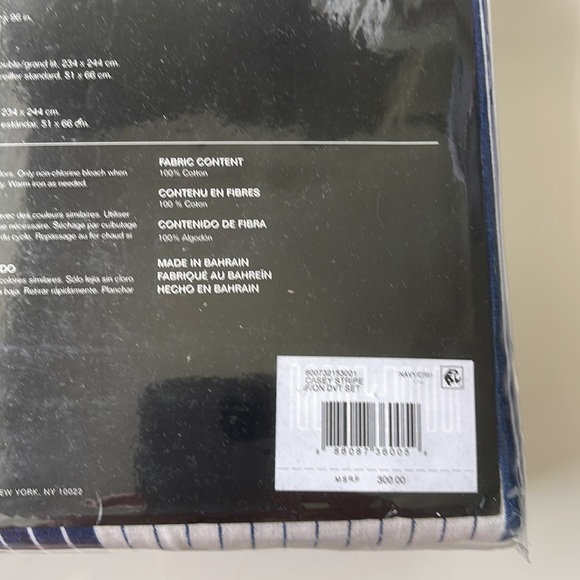 New Ralph Lauren Casey Navy Blue White Full Queen Duvet Cover Set. $300 - Picture 4 of 7